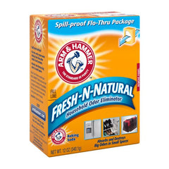 Arm & Hammer baking soda odor eliminator in fridge keeps produce smelling clean