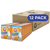 Arm and Hammer Fridge-n-Freezer Odor Absorber orange box for fresher fridge odors.