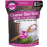 Aromasong coarse sea salt in a bulk resealable bag for easy storage