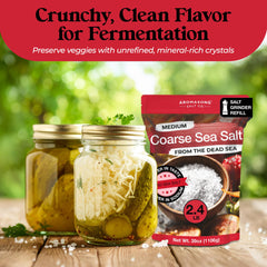 Aromasong cooking and baking sea salt coarse-grain ideal for recipes.