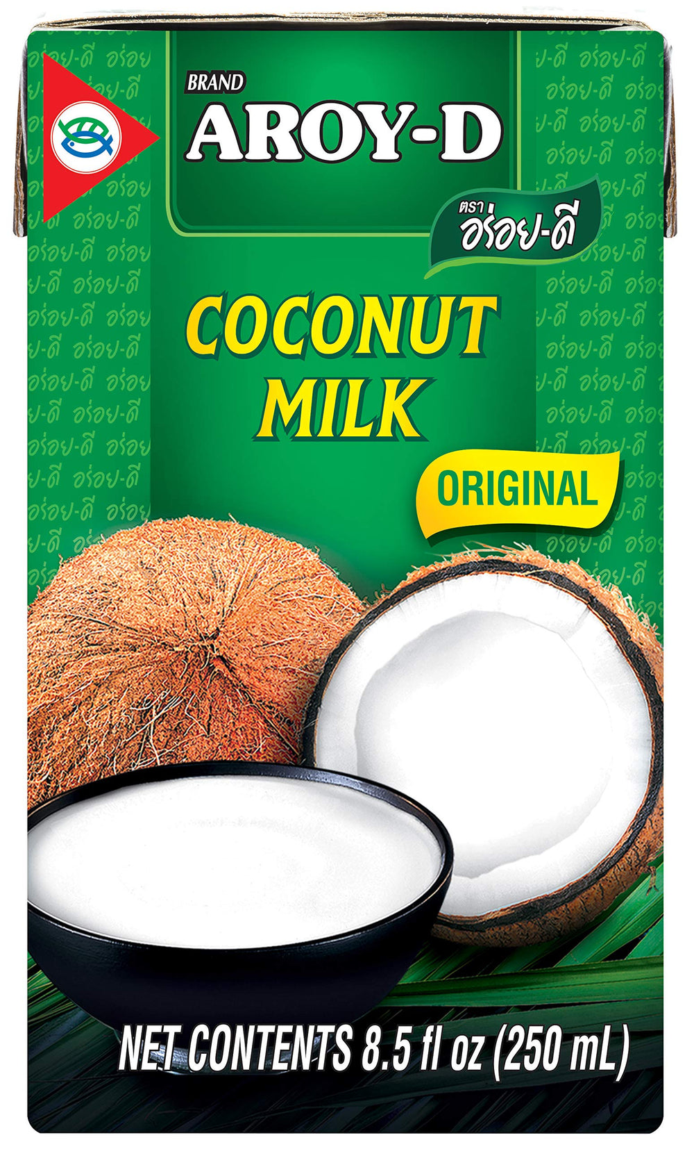 Aroy-D Coconut Milk 8.5 oz can pack six for versatile cooking.