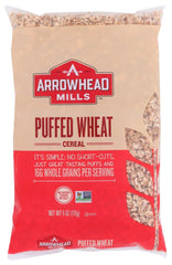 Arrowhead Mills Puffed Wheat Cereal two-pack on a shelf, ready to grab for mornings.