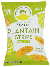 Artisan Tropic Sea Salt Plantain Chips bag shown as a crunchy snack option