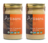 Artisana Cashew Butter two-pack jars for convenient vegan snacking.