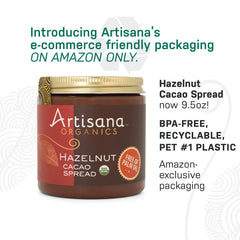 Artisana Hazelnut Cacao Spread on toast elevating breakfast with creamy cacao