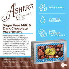 Asher's Sugar Free Jellies and Caramels close-up.