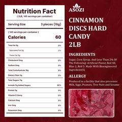 Individually wrapped ASOZI Cinnamon Discs for fresh snacking on the go.