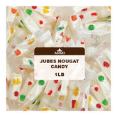 ASOZI Jubes Nougat with fruity jelly beans in a colorful 1lb bag