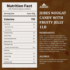 Soft, chewy nougat textures meet bright fruit flavors in ASOZI candy