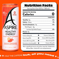 ASPIRE Mango Lemonade being poured into a glass for refreshing low-carb energy