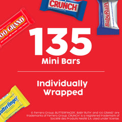 Assorted mini-bars variety pack displayed on a shelf.