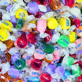 Assortit classic sugar-free hard candies in vibrant colors offering a nostalgic, sugar-free snack.