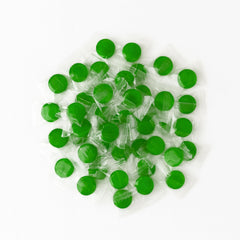 Assortit Green Apple Buttons candies individually wrapped preserve freshness for events.