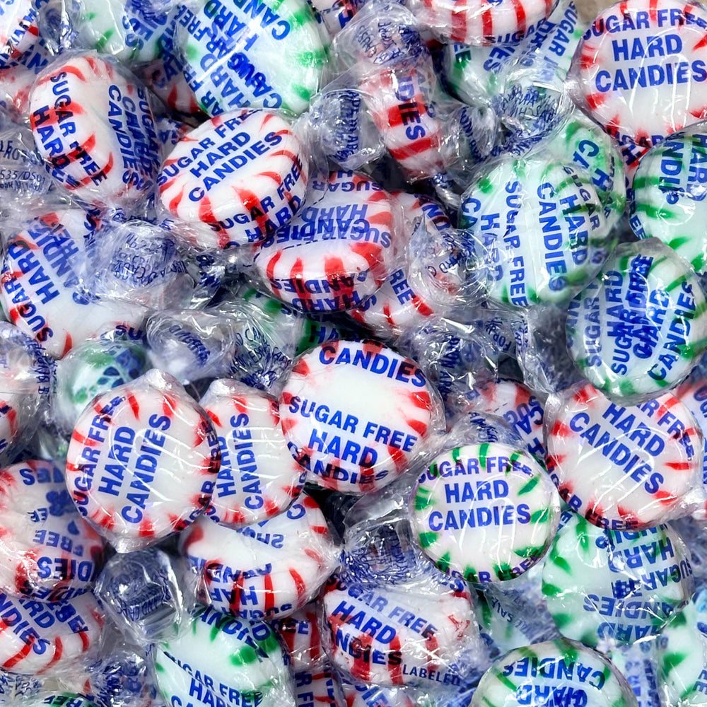 Assortit sugar-free mints pack closeup showing keto-friendly treat