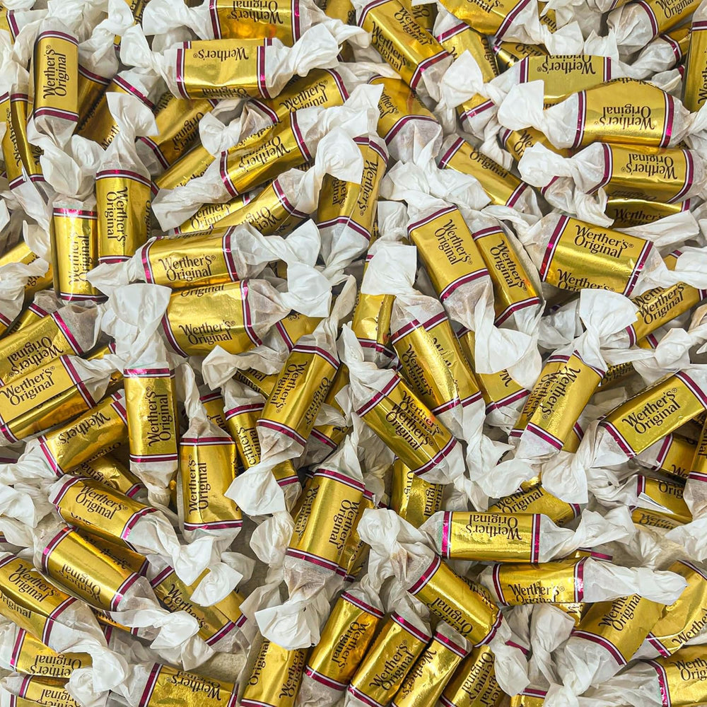 Assortit Werther's Original bag of soft caramels ready for sharing