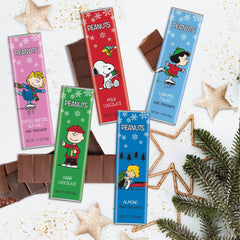 Close-up of Belgian chocolate bars in assorted milk and dark flavors