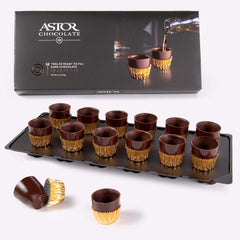 Astor Chocolate Liqueur Cups in a gift box ready for gifting.