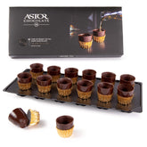 Astor Chocolate Liqueur Cups in a gift-ready box front for celebrations