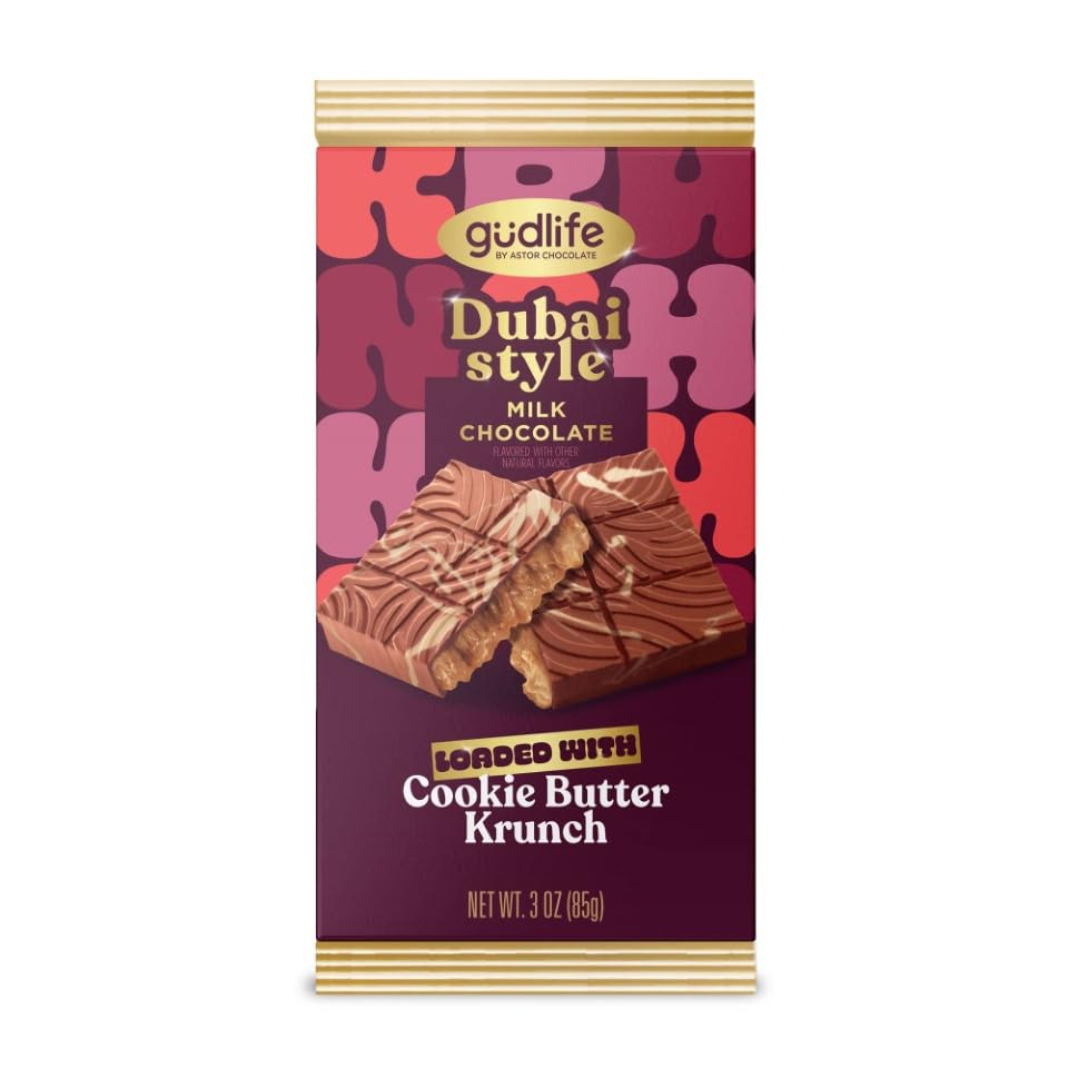 ASTOR Gudlife Dubai Style Bar packaging display, premium treat for gifting