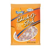Atkinson's Sugar Free Chick-O-Stick Nuggets pack front, gluten-free snack option.