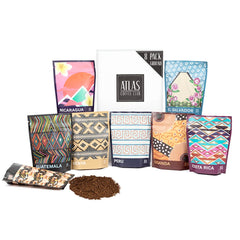 Atlas Coffee Club World Tour 8-pack shows vibrant origin flavors for home exploration