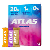 Atlas Protein Bar close-up highlighting real food ingredients for sustained energy.