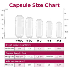 ATLEMISME empty capsules 00 shown in a clear bottle for easy storage.
