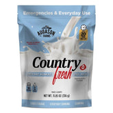 Augason Farms Country Fresh nonfat milk powder pouch for pantry storage and quick reconstitution.