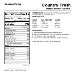 Augason Farms gluten-free milk powder suitable for gluten-free kitchens.