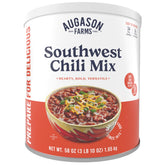 Augason Farms Southwest Chili Mix can front with shelf-stable protein