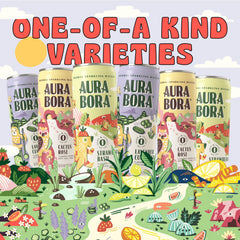 Aura Bora Strawberry Basil can, fruity herbal aroma for a sugar-free, flavorful hydration.