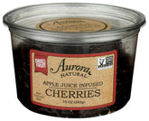 Aurora Apples Infused Cherries packaging close-up for natural snacking