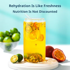 AUSPITEE freeze-dried passion fruit cubes highlight tropical aroma.