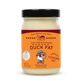 AUX DELICES DES BOIS duck fat jar ready for high-heat frying and roasting.