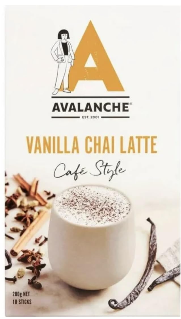 Avalanche Vanilla Chai Latte pack for café-style home indulgence and quick prep