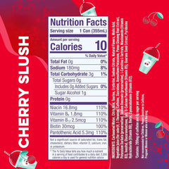 AIanni Energy flavor labels highlight zero sugar and low calories.