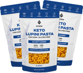 Aviate Keto Pasta Elbows with a low-carb profile and 3g net carbs per serving.