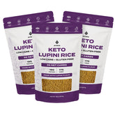 Aviate Keto Rice Orzo pack shows three bags for convenient keto meal prep.