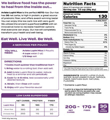 Aviate Lupin flour ingredient closeup highlights gluten-free, plant-based protein potential.