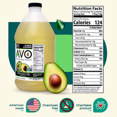 AVO avocado oil high smoke point 500°F for sautéing and frying