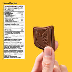 AWAKE Caffeinated Chocolate Bites close-up shows rich chocolate texture and energy.