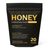 Awjsde Nutrition Honey Packets closeup, convenient energy on the go for workouts and daily routines.
