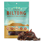 Ayoba Grass-Fed Biltong Slices, pack 1, ready for on-the-go protein.