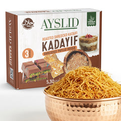 AYSLID roasted kataifi dough ready-to-use for effortless kunafa and pistachio desserts