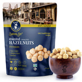 AZNUT roasted unsalted hazelnuts in a 2 lb bag for snacking and baking.