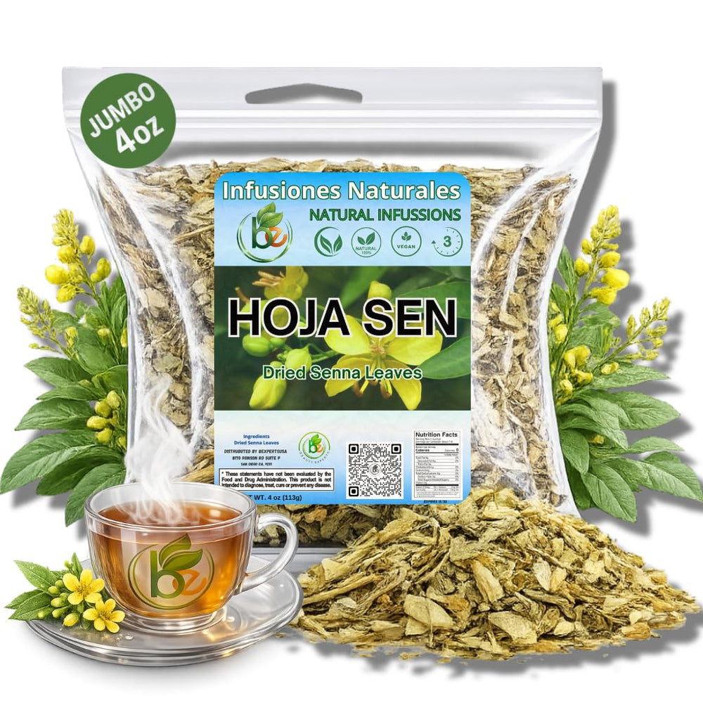 B-Experts Senna Leaf Tea pack shows a generous 4 oz bag for long-lasting use