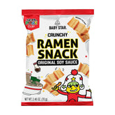 Baby Star Original Wide Ramen Snack—classic soy sauce crunch for on-the-go snacking.