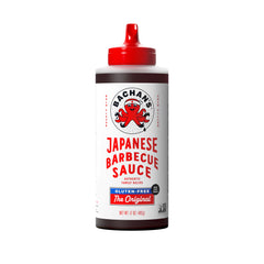Bachan's Japanese Barbecue Sauce bottle showing gluten-free flavor for wings.