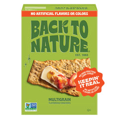 Back To Nature Fltbread Mltgrn crackers pack, premium ingredients for wholesome snacking.