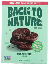 Back to Nature Fudge Mint Cookies box shows plant-based snacking for any moment